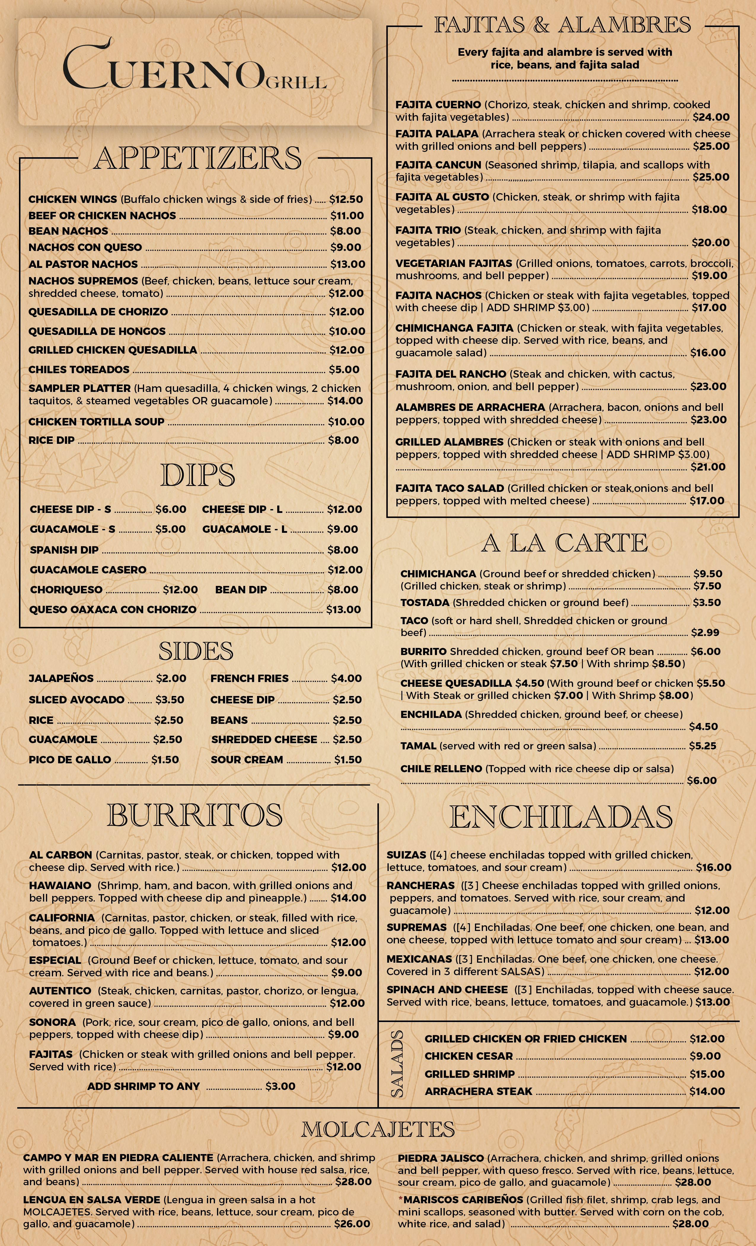 Front Menu